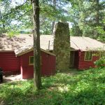 Lovely Stone Chimney in Back of the Cabin